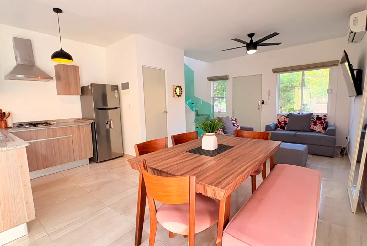 Casa de 2 Recámaras en Renta en Jardines de Ciudad Mayakoba | Privada Tayrona 2