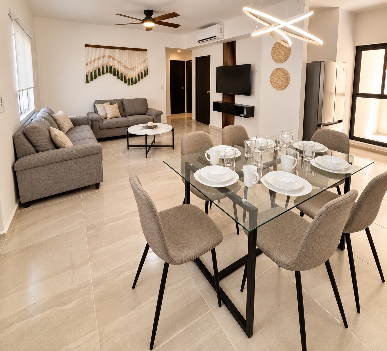 Departamento Amueblado de 3 Recámaras en Renta en Quimbaya 2, Jardines de Ciudad Mayakoba