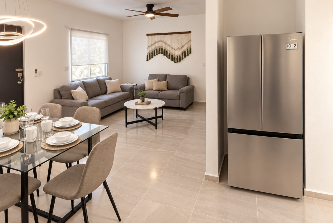 Departamento Amueblado de 3 Recámaras en Renta en Quimbaya 2, Jardines de Ciudad Mayakoba
