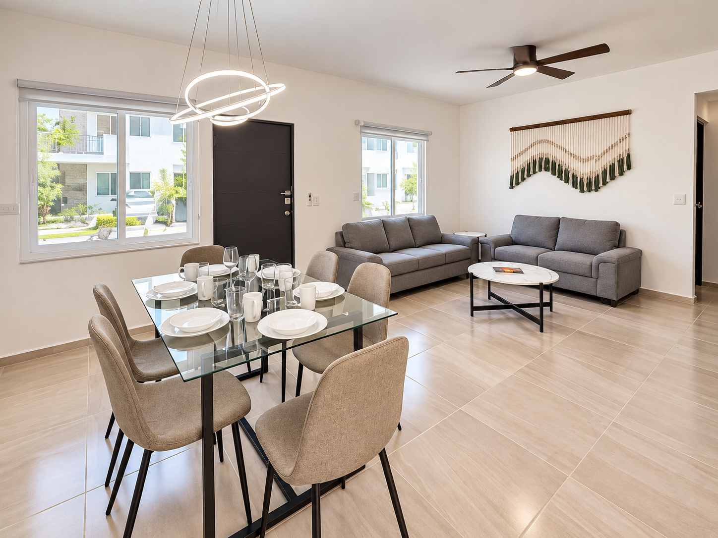 Departamento Amueblado de 3 Recámaras en Renta en Quimbaya 2, Jardines de Ciudad Mayakoba